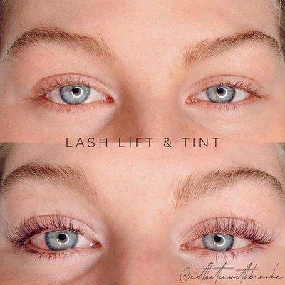 Lash lift and tint