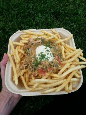 Green chili fries  @ civic center eats