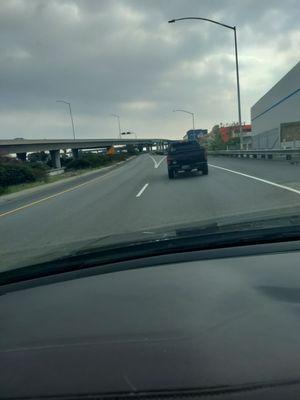 A Pacheco's Tires Employee STOPPED ON FREEWAY