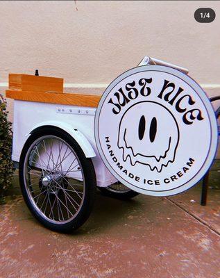 Hand made ice cream cart