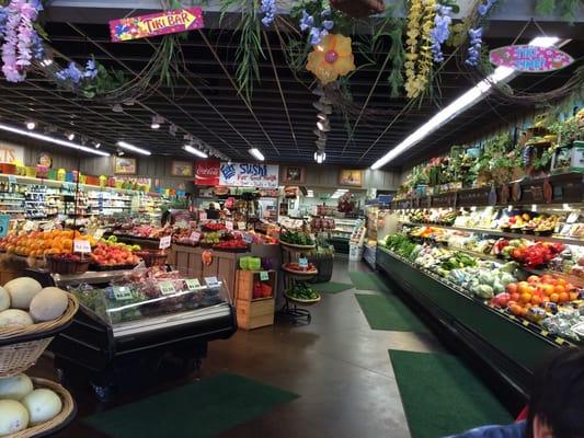 The fresh produce section, with Earthbound Farms organic salad mix