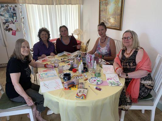 Barbara Daughter teaching FLOW, a custom-designed Intentional Creativity course taught at Mt. Shasta, 2020.