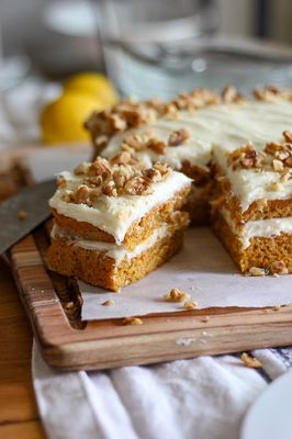 Home made carrot cake for desert.