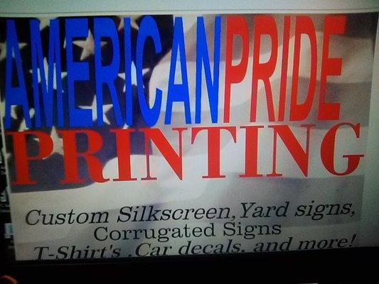 Silkscreen T-shirts, Signs, Logos, Vinyl decals, Banners