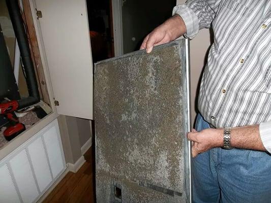 Mold on unit door cover