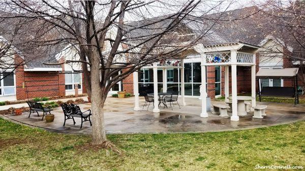 Peaceful Patio, Butterfly Pavilion and Gardens. Porter Hospice at the Johnson Center.