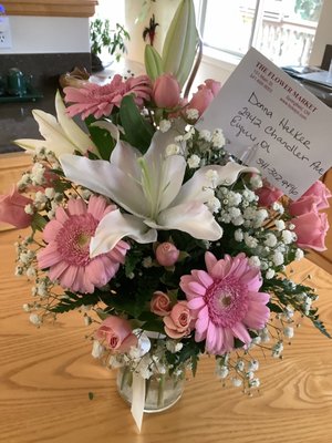 Sympathy flowers last minute. Beautiful, just as promised. This is the way a business should be run! The very best!