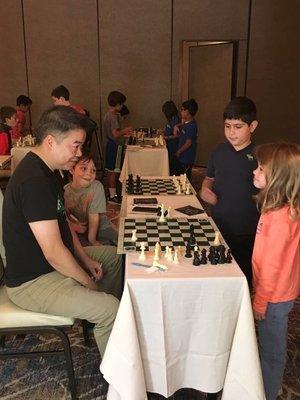 Coach Jerry teaching how to checkmate