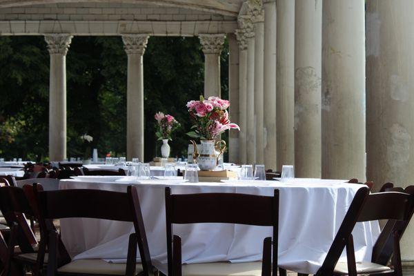 Vintage flower centerpieces.