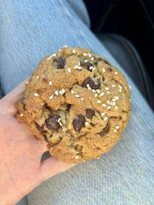 Tahini chocolate chip cookie