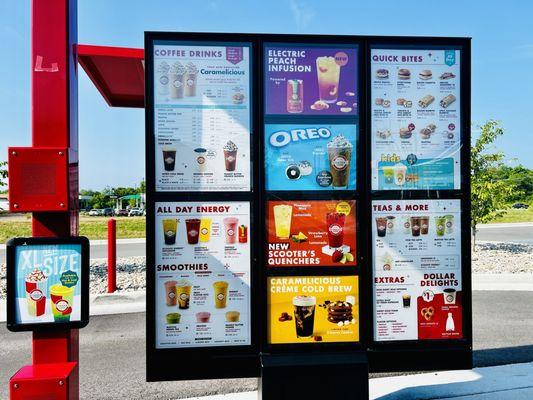 Drive-thru menu