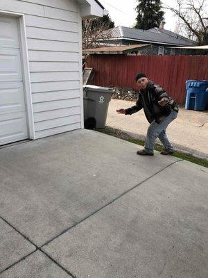 Empty driveway after pickup!