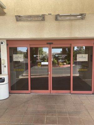 Front doors to building, 600 S entrance