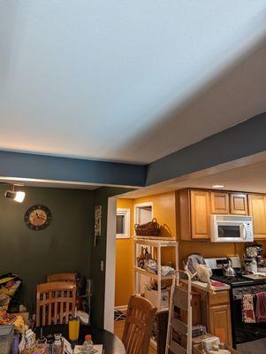 Step down cut in and paint, ceiling painted.