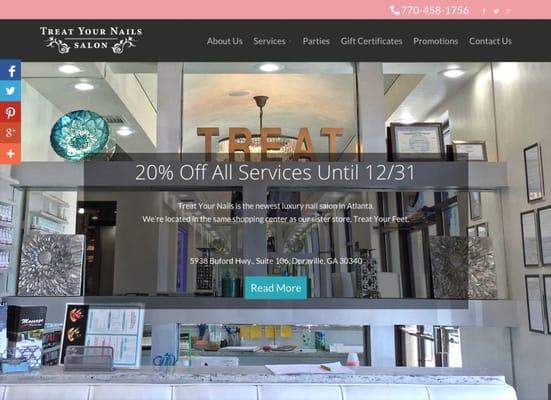 Treat Your Nails (Nail Salon in Doraville) Web Design