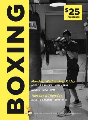 Sign up for boxing today.