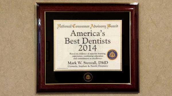 This was an award I snapped a couple years ago. There's a new one now, I just haven't gotten that pic! The guy's awesome.