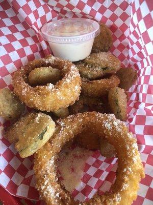 Onion rings & fried pickles