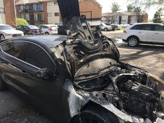 Car that caught fire