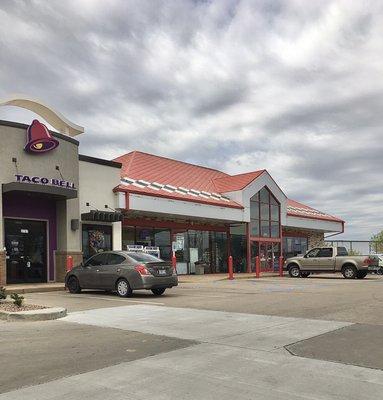 Convenience store and Taco Bell.