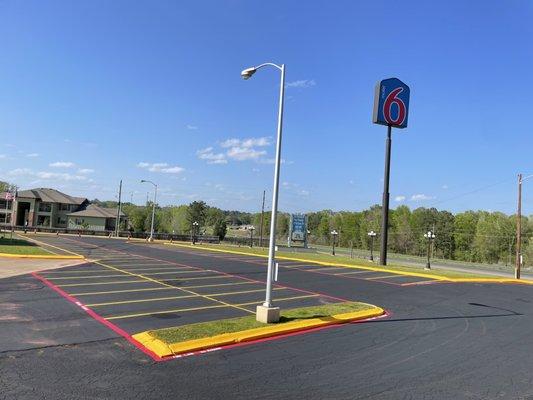 Sealcoat and striped parking lot.