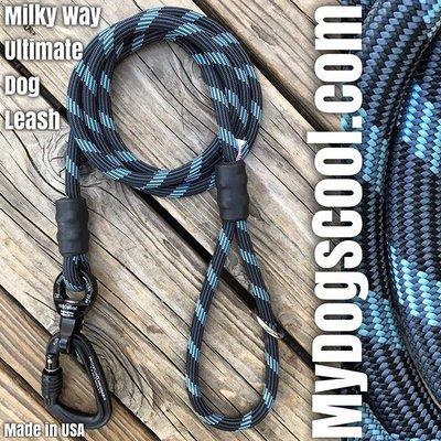 Milky Way Ultimate Dog Leash with Pro Swivel & Carabiner. Made in USA