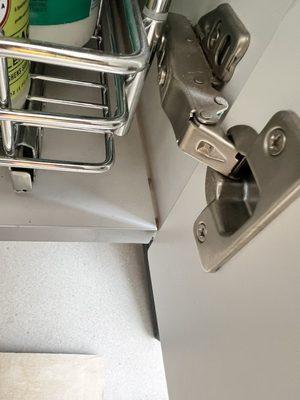 Gaps in sink cabinets