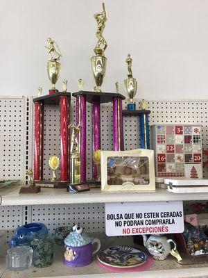 Who donated little Billy's trophies. That's weird.