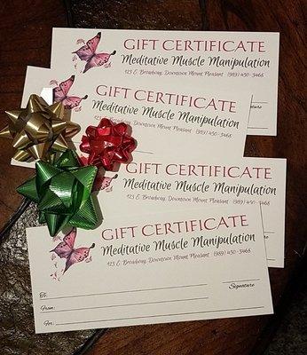 Gift Certificates available!