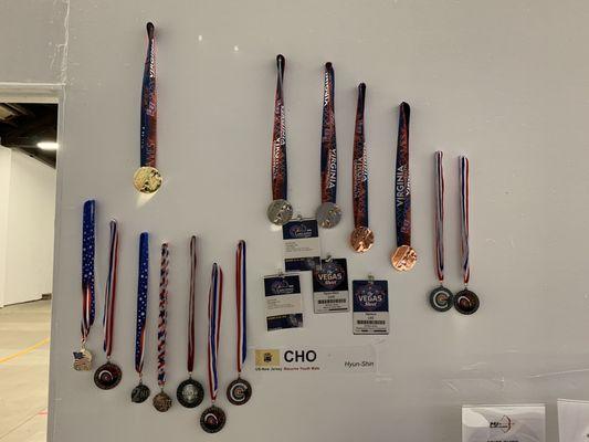 Medals won from several competitions