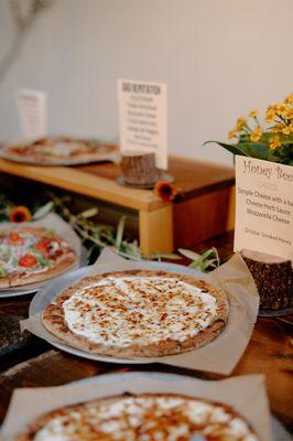 Dinner buffet organized and decorated with our farm seed to fork.