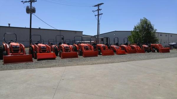 Large inventory of Kubota Tractors for sale