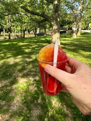 Cherry/Banana ice ball!