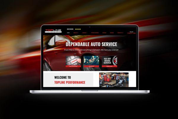 TOPLINE PERFORMANCE website design