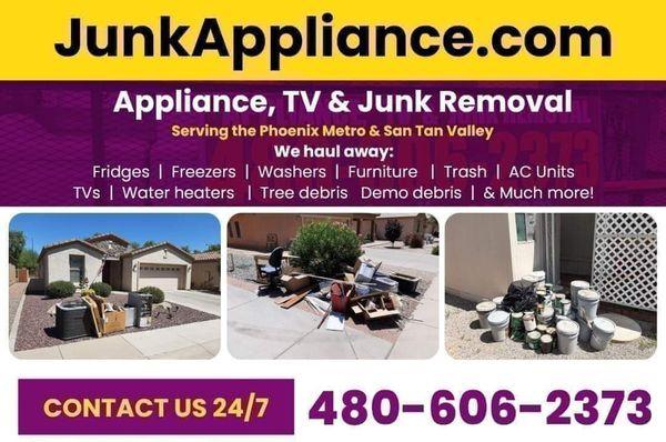 Junk or trash ??
 We haul away #Appliances , #trash & #junkremoval -  #queencreek  #Phoenix area -  4806062373 Thanks, JunkAppliance.com