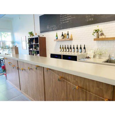 Concrete Countertop in Wine Tasting Room