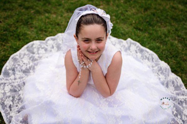 First Communion Portraits Outdoor Photo Session