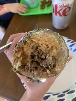 Carne asada super burrito