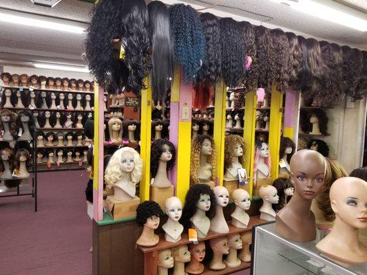 So many choices! Lace front human hair , human hair no lace, and synthetic!