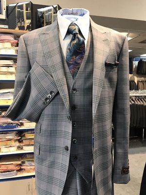 Italian 3 Piece Wool Suit by Sergio Valentino