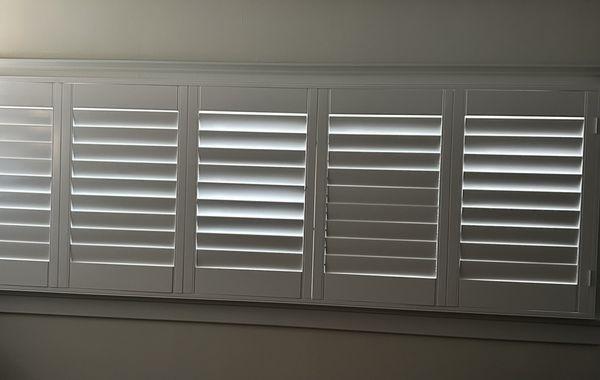 Shutters on dining room area window