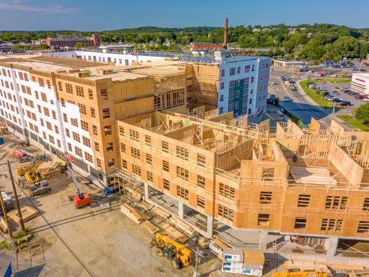 Following the construction progress of a new apartment building in Framingham, MA