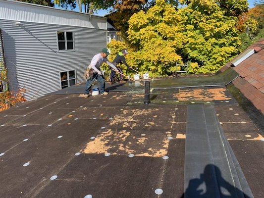 Rubber roof repair in Worcester