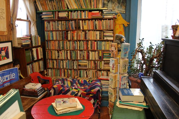 sitting area near childrens books