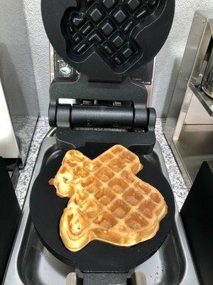 DIY Texas waffles at the breakfast bar. Crispy & light, so good!