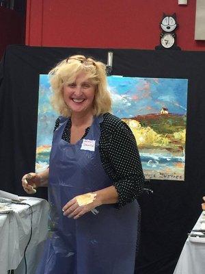 Denise's start to finish painting in 30 min. of Normandy, FR./ Entertaining & Fun / Sold.