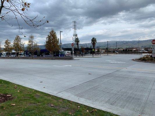 The station is right across the road from the Eastridge VTA Transit Center