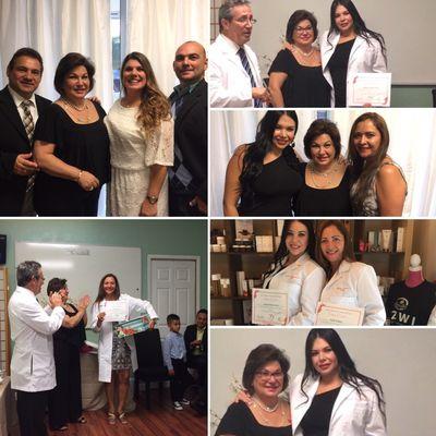 Massage and esthetics white Coat graduation 2017