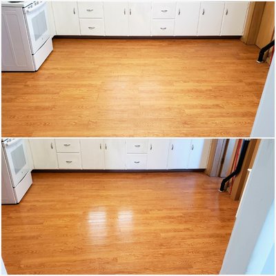 Vinyl floor scrub using auto scrubber (Vineland NJ)