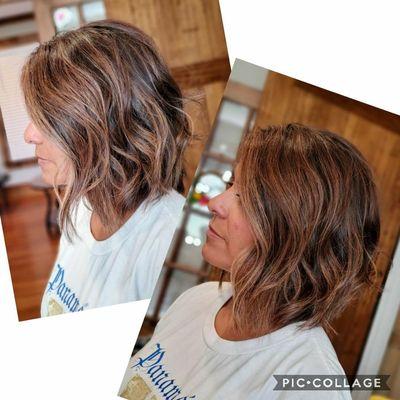 Beautiful balayage! #balayage #mirrorimagerincon  #bob #rinconstylist #hairbywhitneylipe